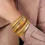 FANCY SHINY Leather Wrap Bracelet Boho Cuff Bracelets Crystal Bead Bracelet with Magnetic Clasp Jewelry Gifts for Women Teen Girls