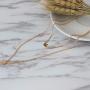 MIXIA Minimalist Peace Dove Soar Flying Double Layers Crystal Sequins Coin Chain Pigeon Bird Water Drop Pendant Multilayer Boho Necklace for Women Girls