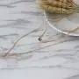 MIXIA Minimalist Peace Dove Soar Flying Double Layers Crystal Sequins Coin Chain Pigeon Bird Water Drop Pendant Multilayer Boho Necklace for Women Girls