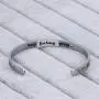 Inspirational Cuff Bracelet Gifts for Women Men Hidden Message Mantra Personalized Birthday Bangle Jewelry