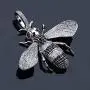 Iced Out Full Cubic Zircon Animal Bee Pendant Necklace Gold Silver Color Charm Hip Hop Jewelry Gifts for Men Women
