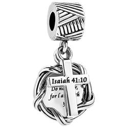 LuckyJewelry Religious Bible Christian Keep Faith Cross Charms for Charm Bracelets