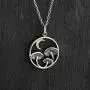 Sterling Silver Magical Mushroom Charm Necklace with Bronze Crescent Moon, 18'' Cable Chain Sterling Silver Magical Mushroom Charm Necklace with Bronze Crescent Moon, 18'' Cable Chain