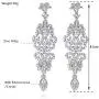 mecresh Gold/Silver Rhinestone Chandelier Wedding Bridal Dangle Earrings mecresh Gold/Silver Rhinestone Chandelier Wedding Bridal Dangle Earrings