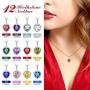 FaithHeart Birthstone Pendant Necklace, Sterling Silver Heart/Celtic Knot Month Stones Necklaces for Women, Birthday Charms Girls S925 Teens Jewelry