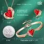 CDE Jewelry Set Mothers Day Jewelry Gifts for Women 4 Pieces Sets Women Pendant Necklace Earrings Bracelet Birthday Gift for Best Friend CDE Jewelry Set Mothers Day Jewelry Gifts for Women 4 Pieces Sets Women Pendant Necklace Earrings Bracelet Birthday Gift for Best Friend