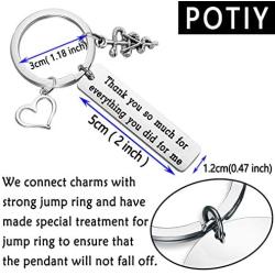 POTIY Veterinarian Keychain Veterinary Technician Gifts Thank You So Much for Everything You Did for Me Vet Tech Jewelry Gift Thank You Gift for Veterinarian