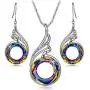 Kate Lynn Jewelry Set for Women Phoenix Pendant Necklace Dangle Earrings Crystals from Austria Gifts for Mom Wife Friend Female with Jewelry Box, Soft Cloth Kate Lynn Jewelry Set for Women Phoenix Pendant Necklace Dangle Earrings Crystals from Austria Gifts for Mom Wife Friend Female with Jewelry Box, Soft Cloth