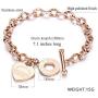 ALEXTINA Dainty Heart Charm Bracelets Inspirational Bible Verse Proverbs 4:23 Stainless Steel 18k Gold Plated Oval Chain Wristband Gift for Mom Women Teen Girls Toggle Clasp