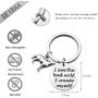 SEIRAA Bad Wolf Tardis Keychain Movie Inspirational Gift I Am The Bad Wolf Jewelry