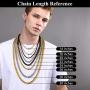 Richsteel Chunky Cuban Chain Necklace for Men Boys Women 6mm/10mm/14mm Width Stainless Steel/18K Gold/Black Plated Link Chains with Durable Clasp Hip Hop Jewelry