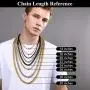 Richsteel Chunky Cuban Chain Necklace for Men Boys Women 6mm/10mm/14mm Width Stainless Steel/18K Gold/Black Plated Link Chains with Durable Clasp Hip Hop Jewelry