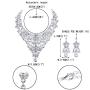 EVER FAITH Womens Austrian Crystal Elegant Flower Teardrop Necklace Earrings Set for Bride, Bridesmaid