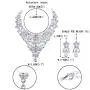 EVER FAITH Womens Austrian Crystal Elegant Flower Teardrop Necklace Earrings Set for Bride, Bridesmaid
