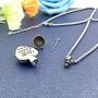 MUERDOU Urn Necklaces for Ashes Urns for Human Ashes Angel Wing Birthstone Cremation Jewelry Keepsake Holder Memorial Necklace Pendant