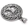 Gungneer Tree of Life Necklace Pendant Stainless Steel Protection Lucky Talisman Celtic Jewelry for Men Women