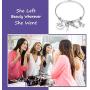 Eigso Hairdresser Bracelet Keychain She Left Beauty Wherever She Went Hair Stylist Bracelet Keychain Graduation Gift for Hairdresser Appreciation Employee Gift
