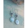 YoTreasure Larimar Blue Topaz Solid 925 Sterling Silver Dangle Earrings Jewelry
