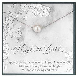60 Year Old Birthday Gift for Woman 60th Birthday Necklace for Mom 60 Birthday Gifts for Best Friend Birthday Gifts for Sister Birthday Gifts for Wife Birthday