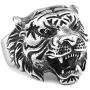 SAINTHERO Mens 316L Stainless Steel Ring Band Vintage Gothic Tribal Biker Tiger Head Rings Animal Design Silver/Black/Gold/Gold Black Size 7-13