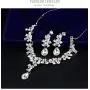 PQDAYSUN Bridal Rhinestone Crystal Chain Necklace Ring Jewelry Set bEarrings Jewelry Set Gifts fit with Wedding Dress for Wedding Party JEW002(White) PQDAYSUN Bridal Rhinestone Crystal Chain Necklace Ring Jewelry Set bEarrings Jewelry Set Gifts fit with Wedding Dress for Wedding Party JEW002(White)