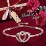 J.NINA ✦Guardian of Love✦ Bracelet Gifts for Women Charming Heart Bracelets Gifts Rose Gold Plated with Crystals Romantic Gift for Her