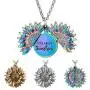 ABTFYFOCUSIN Sunflower Necklace for Women Girls You are My Sunshine Necklace Sunflower Locket Jewelry Pendant Chain Gifts (Colorful)