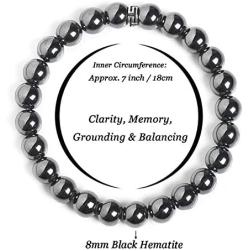 BONNY BOXX Natural Healing Gemstone Bracelet, 8mm Semi Precious Stone Bracelet for Men Women, Stress Relief Crystal Jewelry