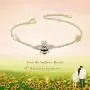 LAZLUVU 18K Gold Honey Bee Charms Bracelet Adjustbale Bangle Bracelets Jewelry Gift for Women LAZLUVU 18K Gold Honey Bee Charms Bracelet Adjustbale Bangle Bracelets Jewelry Gift for Women