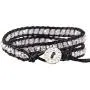 KELITCH Double Wrap Bracelet Women Braided Lapis Lazuli Beads Bracelets on Black Leather