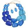 Rosemarie Collections Womens Ombre Polished Resin Statement Necklace Earring Set Rosemarie Collections Womens Ombre Polished Resin Statement Necklace Earring Set