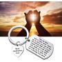 WSNANG Godmother Gift Teach Me All About Love Guide Me in My Faith Keychain Best Godmother Ever Jewelry Baptism Gift for Godmother