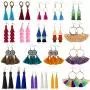YRYM HT Tassel Earrings for Women - 20 Pairs Colorful Bohemian Long Layered Fringe Earrings Set Hoop Tiered Dangle Drop Tassle Earrings Pack Fashion Jewelry for Christmas Valentine Birthday Girls Gift YRYM HT Tassel Earrings for Women - 20 Pairs Colorful Bohemian Long Layered Fringe Earrings Set Hoop Tiered Dangle Drop Tassle Earrings Pack Fashion Jewelry for Christmas Valentine Birthday Girls Gift