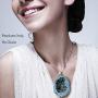 CXD-GEM Natural Agate Titanium Coated Crystal Geode Drusy Gemstone Pendant for Women Hand-Wrapped Pendant for Jewelry