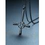 VNOX Religious Satanism Satanic Upside Down Inverted Cross Pentacle Pentagram Pendant Necklace,Wiccan Jewelry