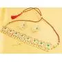 Touchstone Indian Bollywood Gorgeous Intricate Workmanship Mughal White Colorful Rhinestone Crystal Wedding Designer Jewelry Choker Necklace Set in Gold and Silver Tone for Women. Touchstone Indian Bollywood Gorgeous Intricate Workmanship Mughal White Colorful Rhinestone Crystal Wedding Designer Jewelry Choker Necklace Set in Gold and Silver Tone for Women.