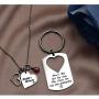 LParkin Dad Daughter Necklace Jewelry, Father Daughter Keychain Jewelry, Daddys Girl Birthday Necklace Set, Theres This Girl Who Stole My Heart She Calls Me Daddy
