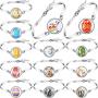 Hicarer 13 Pieces Easter Rabbit Bracelet Dome Glass Jewelry Easter Silver Rabbit Bracelet Bunny and Egg Themed Bracelets for Women Girls