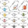 Hicarer 13 Pieces Easter Rabbit Bracelet Dome Glass Jewelry Easter Silver Rabbit Bracelet Bunny and Egg Themed Bracelets for Women Girls
