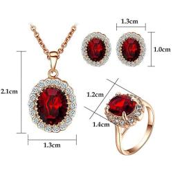 Yoursfs Jewelry for Women Necklace and Earring Sets 18K Gold Plated Jewelry for Women Cubic Zirconia Wedding Jewelry Sets for Brides