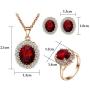 Yoursfs Jewelry for Women Necklace and Earring Sets 18K Gold Plated Jewelry for Women Cubic Zirconia Wedding Jewelry Sets for Brides