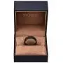 DOUX 8mm Mens Black/Silver Tungsten Carbide Ring Brushed Infinity Knot Pattern Wedding Band Comfort Fit High Polished