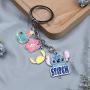 Funny Stitch Gift Lilo & Stitch Inspired Gift Hibiscus Flower Jewelry Stitch Keychain Touch Me and I Will Bite You Hawaiian Trip Gift
