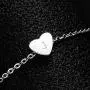 BOCHOI Tiny Heart Initial Bracelets for Women Teen Girls Lovers Dainty Letter Tiny Alphabet Initial Heart Bracelet Jewelry Gift Birthday Adjustable Stainless Steel