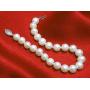 Orien Jewelry 6-8mm White Freshwater Cultured Pearl Bracelet for Women 7.5 Inch AA Quality