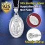 FaithHeart Sterling Silver Saint Christopher/Virgin Mary/Raphael/Jesus/Saint Benedict Pendant Necklace Religious Christian Jewelry for Women/Men, Customize Available