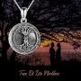 ONEFINITY Sterling Silver Celtic Knot Couple Tree of Life Urn Necklace for Ashes Round Locket That Holds Pictures for Women Ashes Necklace Keepsake Memorial Ash Jewelry