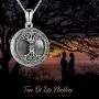 ONEFINITY Sterling Silver Celtic Knot Couple Tree of Life Urn Necklace for Ashes Round Locket That Holds Pictures for Women Ashes Necklace Keepsake Memorial Ash Jewelry