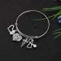 CYTING Nurse Bracelet Nurse Hat Medical Caduceus Stethoscope Charms Bracelet Nurse Jewelry Nursing Graduation Gift Nurse Appreciation Gift