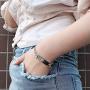 linnalove Shining Diamond Cutting Medical Alert id Bracelet for Women